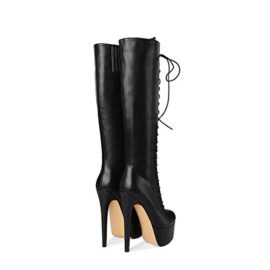 F-JX Les Femmes Bottes de Stiletto, Dames Chaussures de Cheville, Mesdames Talon Confortable 15-17cm Bottes, Office Travail, Voyage, Loisirs Semaine – Noir F-JX Les Femmes Bottes de Stiletto, Dames Chaussures de Cheville, Mesdames Talon Confortable 15-17cm Bottes, Office Travail, Voyage, Loisirs Semaine – Noir