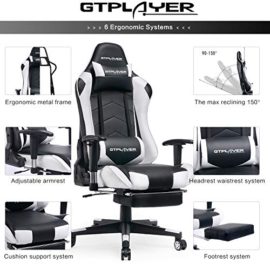 GTPLAYER-Chaise-Gaming-Chaise-de-Bureau-Fauteuil-de-Bureau-Chaise-Gamer-Rglable-en-Hauteur-Design-Ergonomique-avec-Repose-Pieds-et-Fonction-Bascule-0-1