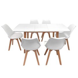 Happy-Garden-Ensemble-Table-Extensible-120160cm-et-6-chaises-scandinave-Blanc-Nora-0