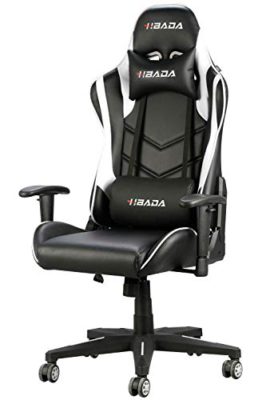 Hbada-Chaise-Gaming-Inclinable-Fauteuil-de-Bureau-Gamer-Sige-Pivotante-avec-Appui-tte-et-Oreiller-Lombaire-Hauteur-et-Accoudoirs-Rglable-0