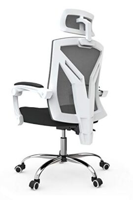 Hbada Chaise de Bureau en Maille, Fauteuil d’Ordinateur Ergonomique, Rotation à 360°, Appui-Tête et Hauteur Réglable, Capacité Maximal de 135 KG, Respirant, Noir et Blanc Hbada Chaise de Bureau en Maille, Fauteuil d’Ordinateur Ergonomique, Rotation à 360°, Appui-Tête et Hauteur Réglable, Capacité Maximal de 135 KG, Respirant, Noir et Blanc