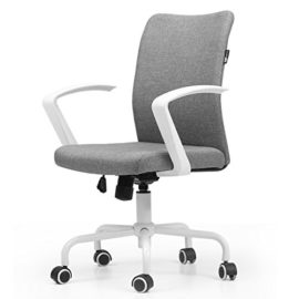 Hbada Chaise de Bureau en Tissu, Fauteuil d’Ordinateur Pivotante à 360°, Siège pour Maison et Bureau, Hauteur Réglable, Garantie de 1 an, Gris Blanc Noir Hbada Chaise de Bureau en Tissu, Fauteuil d’Ordinateur Pivotante à 360°, Siège pour Maison et Bureau, Hauteur Réglable, Garantie de 1 an, Gris Blanc Noir