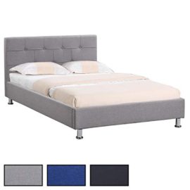 IDIMEX-Lit-Simple-pour-Adulte-Nizza-Couchage-120-x-190-cm-1-Place-et-Demi-1-Personne-avec-sommier-et-Pieds-en-mtal-chrom-revtement-en-Tissu-capitonn-0