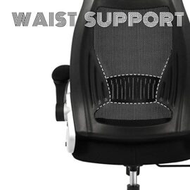 IntimaTe-WM-Heart-Chaise-De-Bureau-en-Maille-Fauteuil-De-Direction-Ergonomique-Grande-Taille-Avec-Accoudoirs-Pliables-Hauteur-Rglable-Soutien-Lombaire-Pour-Ordinateur-En-Tissu-Mesh-Noir-0-3