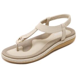 JIANKE Sandales Femme Plates Été Bohème Sandales Confortables Chaussures pour Plage Vacances JIANKE Sandales Femme Plates Été Bohème Sandales Confortables Chaussures pour Plage Vacances