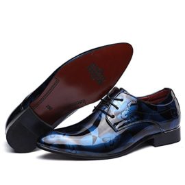 JOYTO-Chaussure-Homme-Cuir-Lacets-Derby-Mariage-Cuir-Vernis-Dressing-Oxford-Business-Marron-Rouge-Bleu-Gris-37-50-0-3