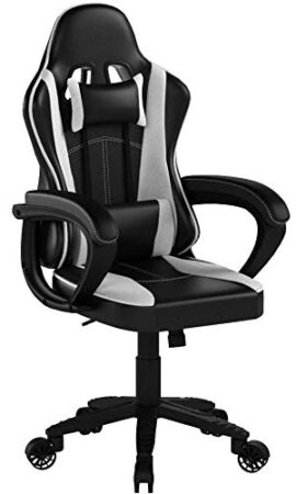 Leader Accessories Fauteuil Gamer Fauteuil de Bureau, Hauteur réglable, Ergonomique, Dossier Haut,Fauteuil de Bureau Racing pour Gaming, Pivotant 360°, 120 kg de Capacité Leader Accessories Fauteuil Gamer Fauteuil de Bureau, Hauteur réglable, Ergonomique, Dossier Haut,Fauteuil de Bureau Racing pour Gaming, Pivotant 360°, 120 kg de Capacité