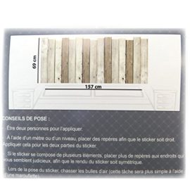 Les Trésors De Lily [P5378 – Sticker Tête de lit ‘Planches de Bois’ – 155×68 cm Les Trésors De Lily [P5378 – Sticker Tête de lit ‘Planches de Bois’ – 155×68 cm 4