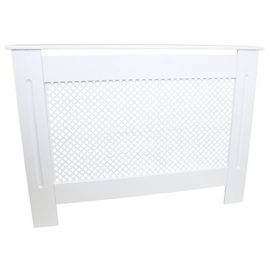 MonsterShop Cache Radiateur à Motif Grillagé en MDF Blanc de 111,5cm de Large x 82cm de Haut x 18,8cm de Profondeur MonsterShop Cache Radiateur à Motif Grillagé en MDF Blanc de 111,5cm de Large x 82cm de Haut x 18,8cm de Profondeur