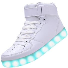 PADGENE-Chaussures-de-Sport-Montantes--LED-Clignotantes-Rechargeables-par-USB-0