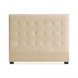 Paris Prix – Tête De Lit Capitonnée en Velours Amor 140cm Beige Paris Prix – Tête De Lit Capitonnée en Velours Amor 140cm Beige