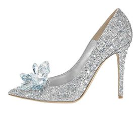 RHSMM Chaussures De Mariage pour Femmes, 9Cm Cendrillon Verre Cristal Escarpins Chaussures, Talons Hauts Fine avec Pointu Strass Paillettes Verre Demoiselle d’honneur Chaussures RHSMM Chaussures De Mariage pour Femmes, 9Cm Cendrillon Verre Cristal Escarpins Chaussures, Talons Hauts Fine avec Pointu Strass Paillettes Verre Demoiselle d’honneur Chaussures