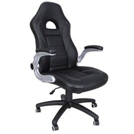 SONGMICS Fauteuil Gamer Fauteuil de Bureau, Accoidoirs Pliables, Dossier Haut, Hauteur réglable, Ergonomique SONGMICS Fauteuil Gamer Fauteuil de Bureau, Accoidoirs Pliables, Dossier Haut, Hauteur réglable, Ergonomique