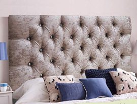 Serenity Headboards Chesterfield Tête de lit en velours écrasé avec strass Cadre robuste Serenity Headboards Chesterfield Tête de lit en velours écrasé avec strass Cadre robuste 2