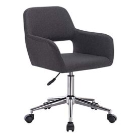 WOLTU BS29dgr 1x Chaise de Bureau Tabouret de Bureau pivotant avec accoudoir en Lin, réglable en Hauteur, Gris Foncé WOLTU BS29dgr 1x Chaise de Bureau Tabouret de Bureau pivotant avec accoudoir en Lin, réglable en Hauteur, Gris Foncé