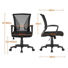 Yaheetech-Fauteuil-de-Bureau-Chaise-Ordinateur-Ergonomique-Pivotant-Inclinable-Grand-Sige-et-Base-en-Nylon-Hauteur-Rglable-avec-Accoudoirs-sur-roulettes-0-2