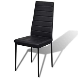 vidaXL Ensemble Table et chaises pour Salle à Manger 5 pcs Noir/Noir et Blanc vidaXL Ensemble Table et chaises pour Salle à Manger 5 pcs Noir/Noir et Blanc 6