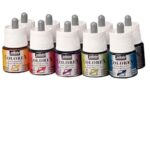 Image Encre à dessiner Colorex - Couleurs assorties - Boîte de 10 flacons de 45ml