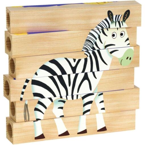 Puzzles Tubulo 4 en 1 les animaux sauvages