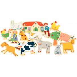 Image DJECO - Magnet en bois la ferme - Boite de 24