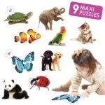 Image Maxi puzzles contour animaux - Boite de 9