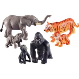 Image Jumbo animaux de la jungle mamans et bébés - Boite 6 figurines