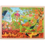 Image Puzzle à cadre en bois de 96 pièces le jardin