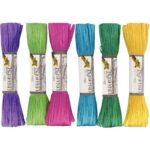 Pelote de raphia synthétique coloris Fun – Lot de 6 Pelote de raphia synthétique coloris Fun – Lot de 6