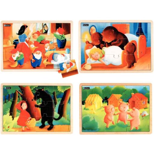 Puzzles les contes n°2 NATHAN - Lot de 4