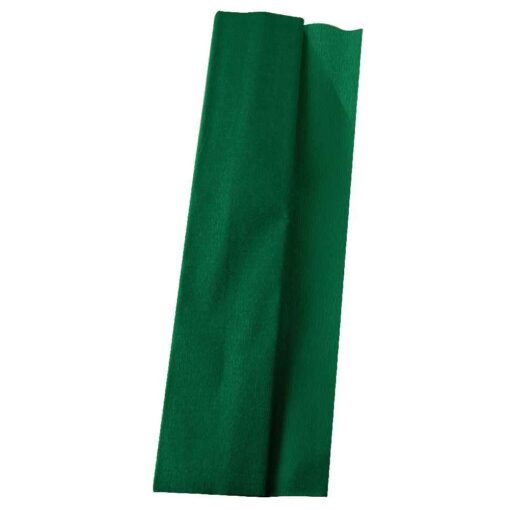 Papier crépon supérieur - 250x50 cm - Vert empire - Paquet de 10 feuilles