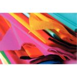 Image Papier crépon supérieur - 250x50 cm - Couleurs assorties - Paquet de 10 feuilles