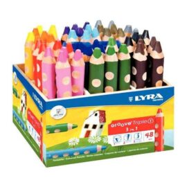 Image Crayons de couleur gros module - Pot de 48 + 2 taille-crayons