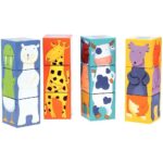 Image Djeco - Cubes puzzles "Drôles d'animaux"