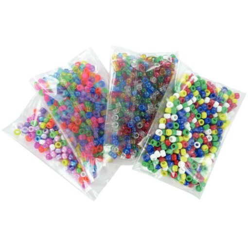 Perles cassis mixtes en plastique - Sachet de 1 600
