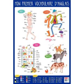 Image Poster pédagogique en PVC - 76x52  cm - Le vocabulaire Anglais