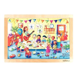 Image Beleduc - Puzzle à cadre en bois de 24 pièces - Les fêtes d'enfants
