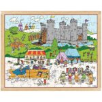 Image Puzzle en bois de 99 pièces "Le château médiéval"