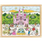 Puzzle en bois de 99 pièces « Le château de la princesse » Puzzle en bois de 99 pièces « Le château de la princesse »