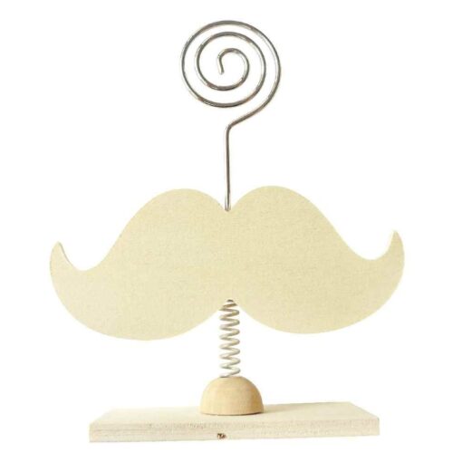 Porte-photos Moustache en bois - Lot de 6