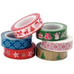 Ruban adhésif Masking tape « Noël » assortis – Lot de 6 Ruban adhésif Masking tape « Noël » assortis – Lot de 6