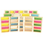 Image Briques colorées en bois - Carton de 36