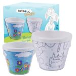 Pots de fleur en plastique, à personnaliser – Lot de 10 Pots de fleur en plastique, à personnaliser – Lot de 10