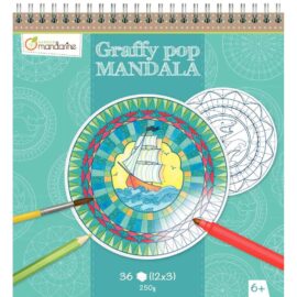 Image Decopatch - Avenue mandarine - Carnet de coloriage - Graffy Pop Mandala Garçon