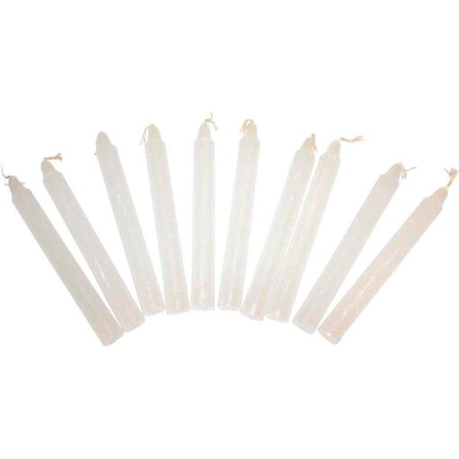 Bougies blanches pour lampions - Lot de 10