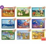 Image Valisette de 9 puzzles progressifs animaux en carton