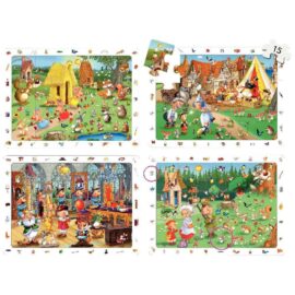 Image Puzzles d'observation soft de 15 pièces "Les contes" - Lot de 4