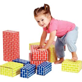 Image Briques en carton couleurs assorties - Paquet de 36
