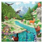 Puzzle de 81 pièces en bois, la montagne Puzzle de 81 pièces en bois, la montagne