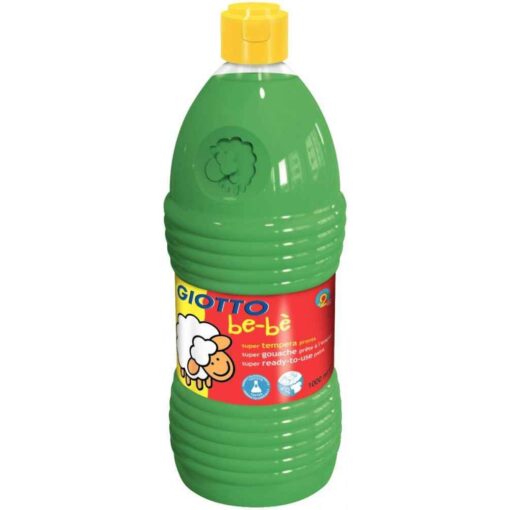 Gouache GIOTTO bébé, coloris Vert - Flacon de 1 Litre