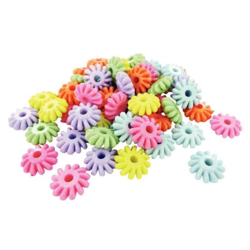 Perles rondelles multicolores - Sachet de 400